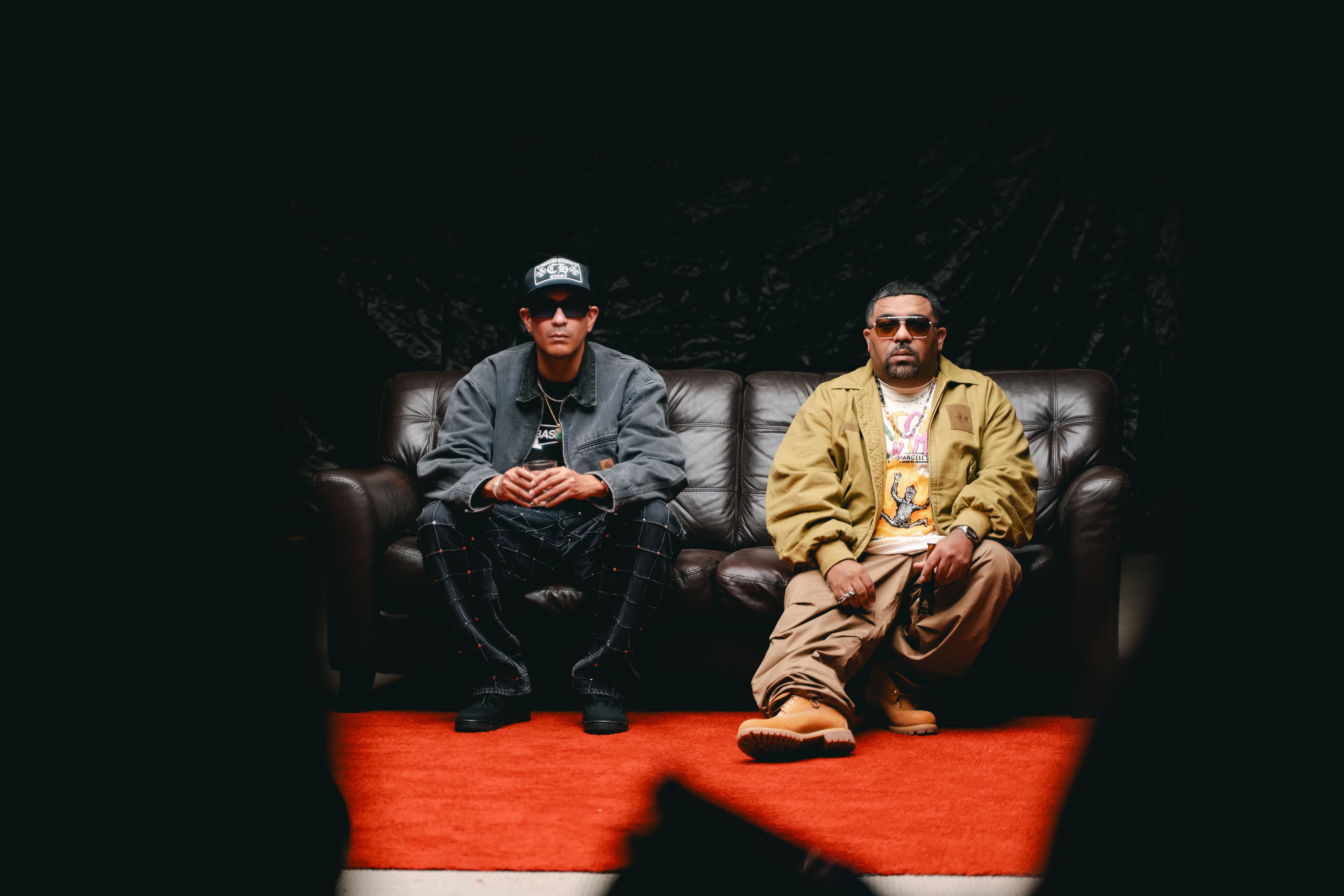 Silent Addy and Disco Neil seated together